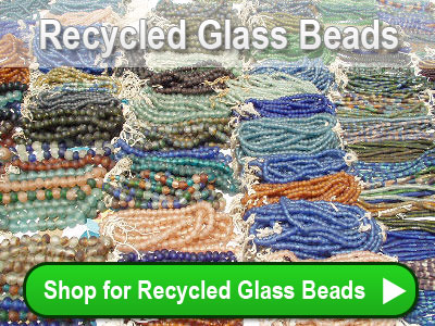 Recyclingglasperlen 7-8mm AZ44 purpur Krobo Recycling Powder Glass Beads 